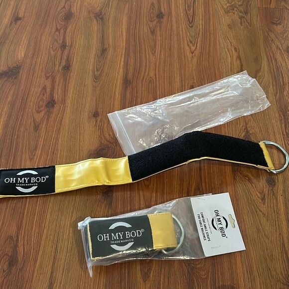 NEW Oh My BOD Gym cuffs for cable leg exercises metallic gold one pair - Picture 3 of 3